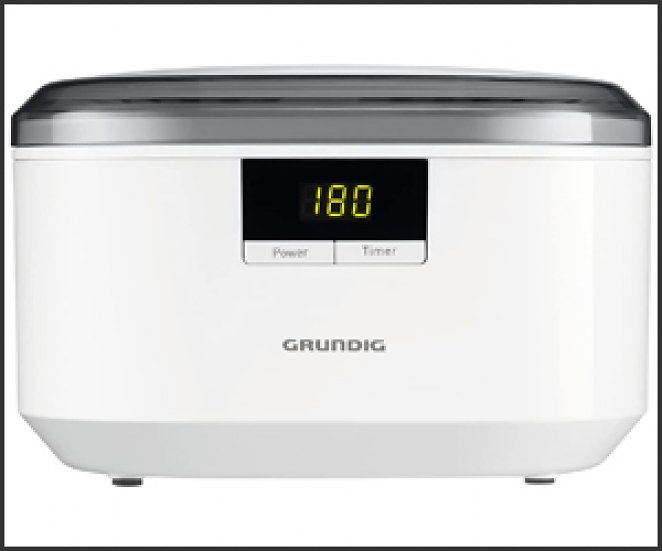 Grundig UC 6620, Ultraschallreiniger mit 50 Watt Leistung, LED-Display, 500 ml Wassertank und herausnehmbaren Korb