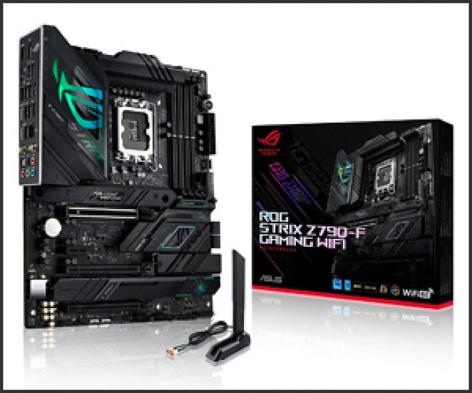 ASUS ROG Strix Z790-F Gaming WIFI Mainboard Sockel Intel LGA1700 (ATX, DDR5 Speicher, 4x M.2, PCIe 5.0, WiFi 6E, AI Overclocking, Aura Sync)