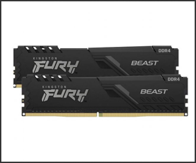 Kingston FURY Beast Schwarz 32GB Kit (2x16GB) DDR4-3600 CL18 - UDIMM Gaming Arbeitsspeicher
