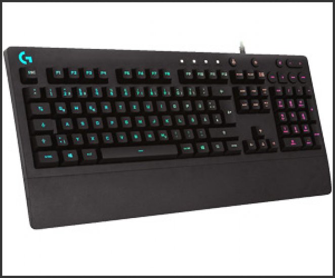 LOGITECH G213 Prodigy Gaming, Tastatur, Rubberdome, kabelgebunden, Schwarz