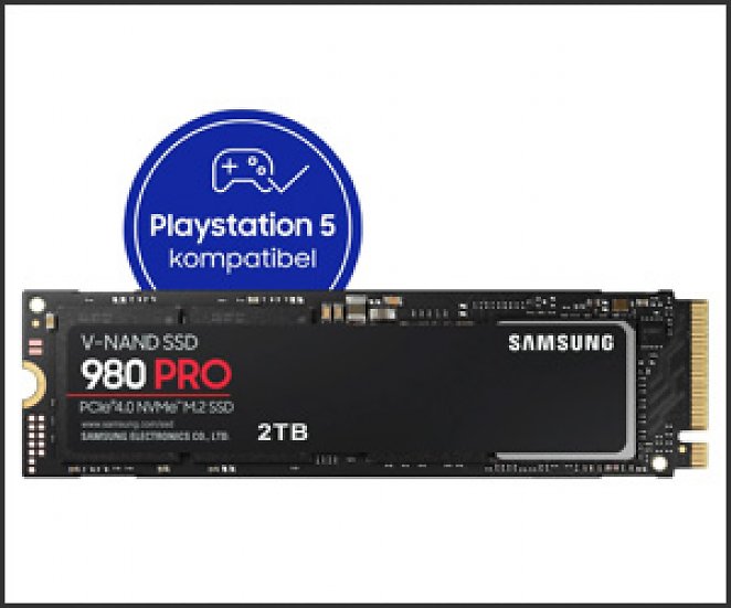 SAMSUNG 980 PRO, Playstation 5 kompatibel, Festplatte Retail, 2 TB SSD M.2 via NVMe, intern