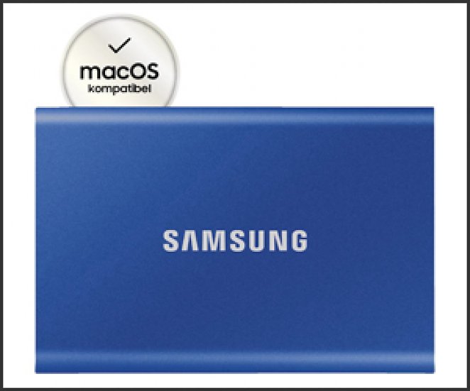 Samsung Portable SSD T7 Festplatte, 1 TB SSD, extern