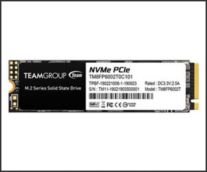 Teamgroup MP33, SSD mit 2 TB, NVME (PCI-E 3.0 ×4), M.2 2280, 1.800 MB/s lesen, 1.500 MB/s schreiben