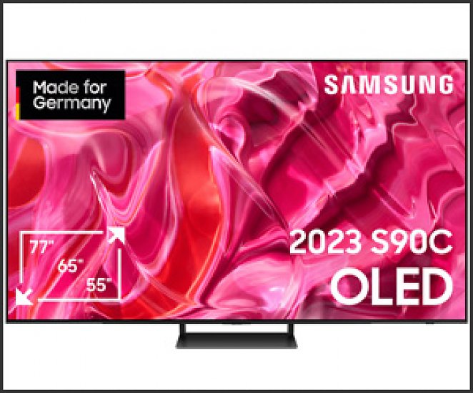SAMSUNG GQ55S90CAT OLED TV (Flat, 55 Zoll / 138 cm, OLED 4K, SMART TV, Tizen)