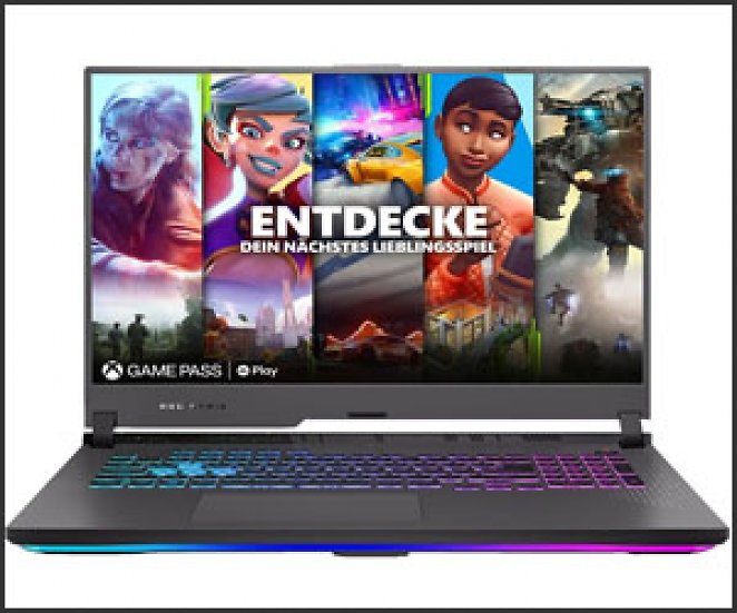 ASUS ROG Strix G17 G713RC-HX032W, Gaming Notebook mit 17,3 Zoll Display, AMD Ryzen™ 7 Prozessor, 16 GB RAM, 512 GB SSD, NVIDIA GeForce RTX 3050, Grau
