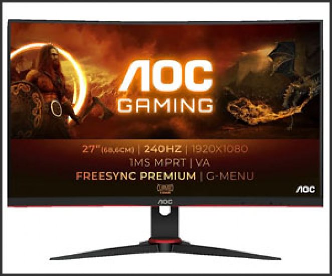 AOC C27G2ZE 27 Zoll Full-HD Gaming Monitor (0,5 ms Reaktionszeit, 240 Hz)