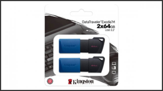 2x Kingston DataTraveler Exodia M USB Stick 3.2 Gen 1 DTXM/64GB - mit beweglicher Kappe