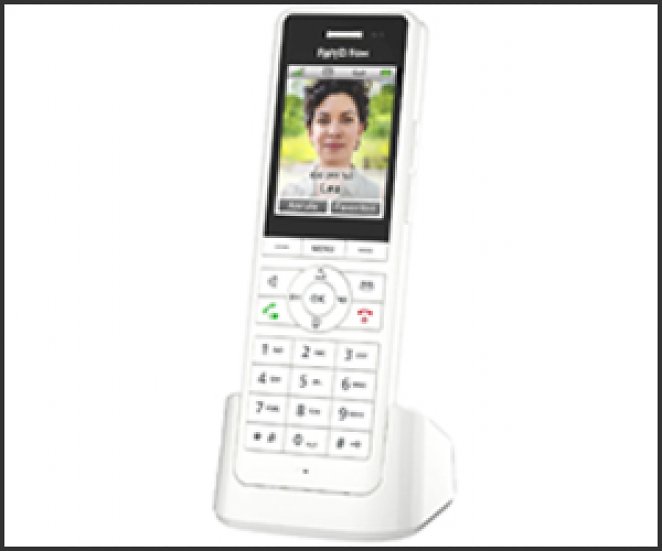 AVM Fritz!Fon X6, DECT-Telefon mit 2,4-Zoll-Display, optimiert für Fritz!Box, E-Mail, Webradio, RSS-Feed, Smart Home etc., weiß