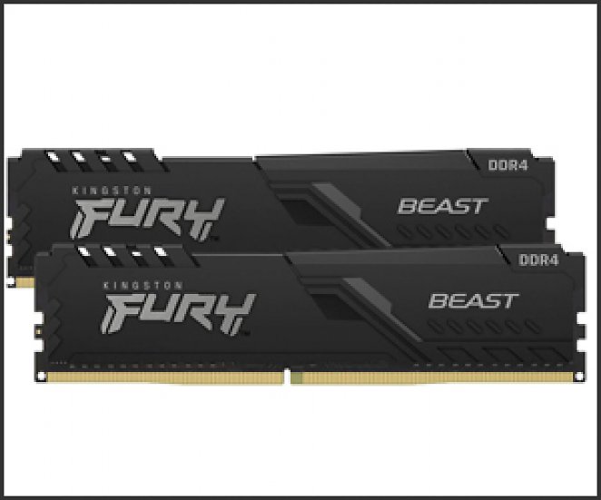 Kingston Fury Beast Schwarz 32GB Kit (2x16GB) DDR4-3600 CL18 UDIMM Gaming Arbeitsspeicher