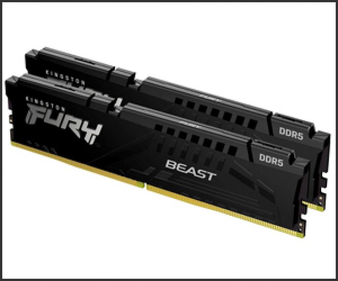 Kingston Fury Beast Schwarz 64GB Kit (2x32GB) DDR5-6000 EXPO CL36 DIMM Arbeitsspeicher