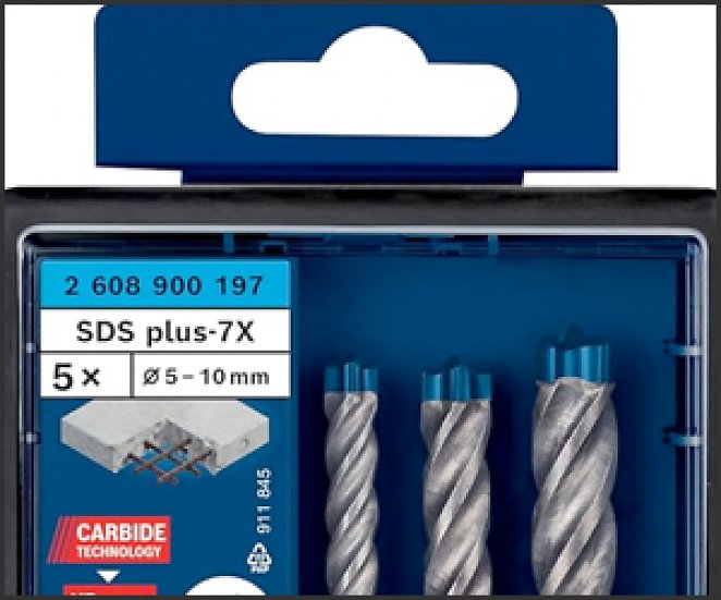 Bosch Professional 5x Expert SDS plus-7X Hammerbohrer Set (für Stahlbeton, Ø 5-10 mm, Zubehör Bohrhammer) | 5 Stück (1er Pack)