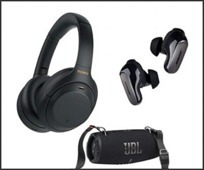 Audioprodukte von Sennheiser, Sony, Bose, JBL, B&O u.v.m
