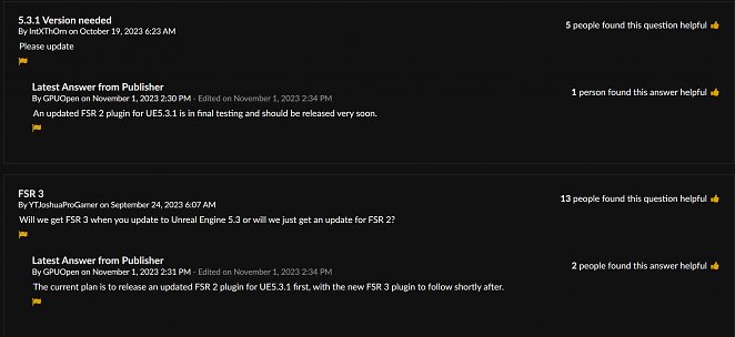 FSR-Plugin für die Unreal Engine 5 unterstützt aktuell maximal AMDs FSR 2.2