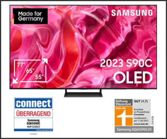 SAMSUNG GQ65S90CAT OLED TV 2023 (Flat, 65 Zoll / 163 cm, OLED 4K, SMART TV, Tizen)