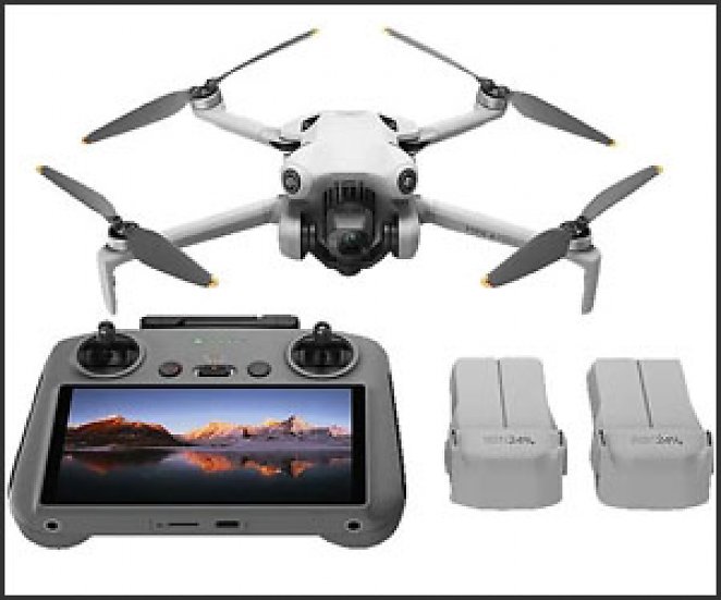 DJI Mini 4 Pro Fly More Combo (DJI RC 2) Mini-Kameradrohne, Grau