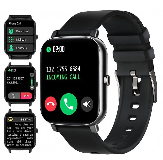 IBETTER Smartwatch, Fitness Tracker Uhr mit Telefonfunktion