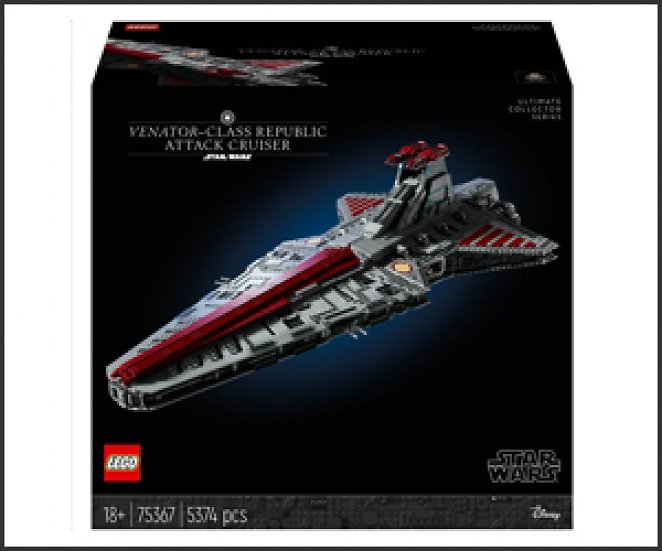 Lego Star Wars Republikanischer Angriffskreuzuer der Venator-Klasse (Set 75367), 5.374 Teile