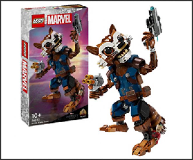 Lego Marvel Super Heroes Rocket & Baby Groot (Set 76282), 566 Teile