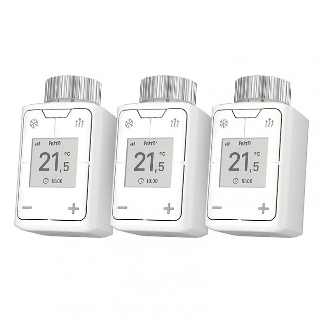 AVM FRITZ!DECT 302, 3 Stück, Smarter Heizkörperregler, Weiß