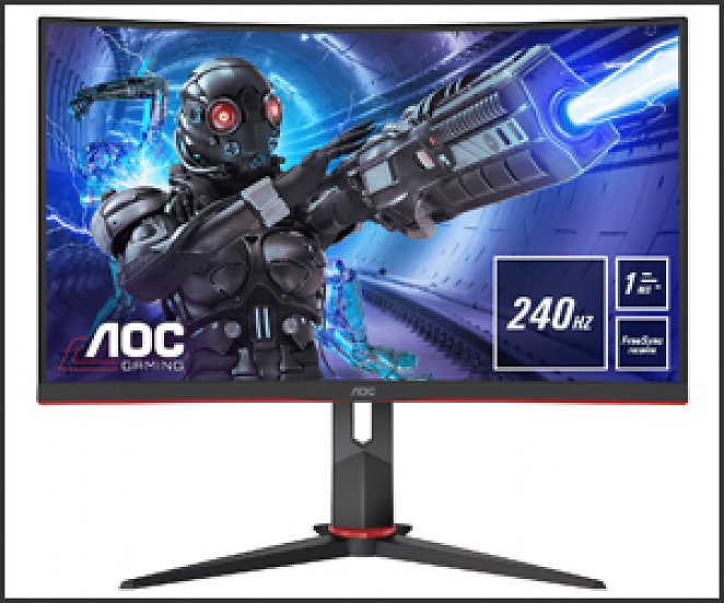 AOC C32G2ZE, 31,5 Zoll, VA, 240 Hz, 1.920 × 1.080, 2× HDMI 2.0, 1× DisplayPort 1.2, AMD Freesync Premium etc.
