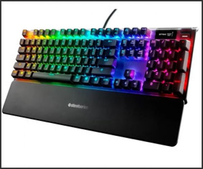 SteelSeries APEX 7, Gaming-Tastatur (schwarz, DE-Layout, SteelSeries QX2 Blue)