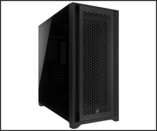 Corsair 5000D Core Airflow, Midi-Tower für bis zu 12× 120 mm oder 4× 140 mm, Radiatoren bis 360er-Größe