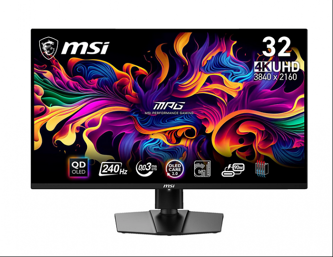 MSI MPG 321URXDE QD-OLED 31,5 Zoll OLED 4K Gaming Monitor (0,03 ms Reaktionszeit, 240 Hz)