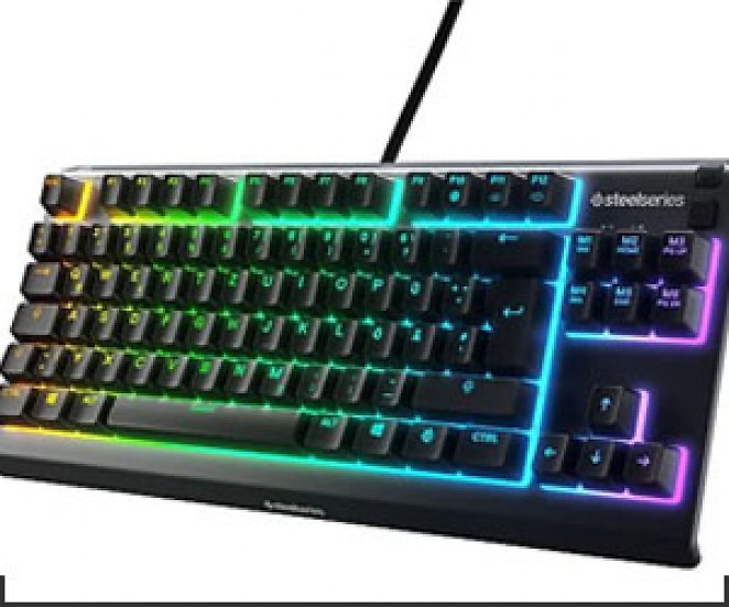 Steelseries APEX 3 TKL, Gaming Tastatur, Rubberdome, Sonstiges, Kabelgebunden, Schwarz