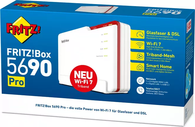 AVM FRITZ!Box 5690 Pro (Wi-Fi 7 Router mit bis zu 5.670 Mbit/s)