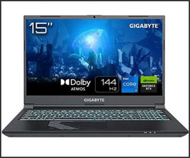 GIGABYTE G5, Gaming Notebook, mit 15,6 Zoll Display, Intel® Core™ i7,i7 -13620H Prozessor, NVIDIA GeForce RTX™ 4050