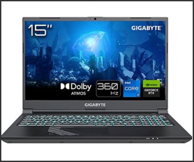 GIGABYTE G5, Gaming Notebook, mit 15,6 Zoll Display, Intel® Core™ i7,i7-13620H Prozessor, 16 GB RAM, 1 TB SSD, NVIDIA GeForce RTX™ 4060
