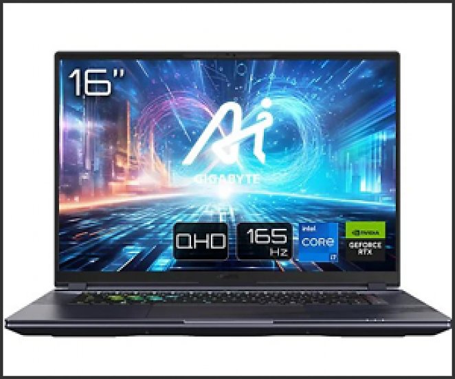 GIGABYTE AORUS 16X, Gaming Notebook, mit 16 Zoll Display, Intel® Core™ i7,i7-13650HX Prozessor, 16 GB RAM, 1 TB SSD, NVIDIA GeForce RTX™ 4070