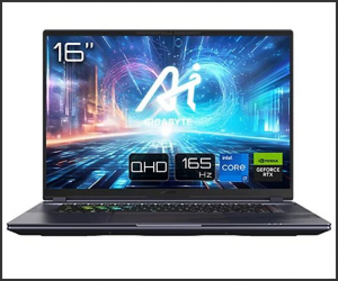 GIGABYTE AORUS 16X, Gaming Notebook, mit 16 Zoll Display, Intel® Core™ i7,i7-13650HX Prozessor, 16 GB RAM, 1 TB SSD, NVIDIA GeForce RTX™ 4070