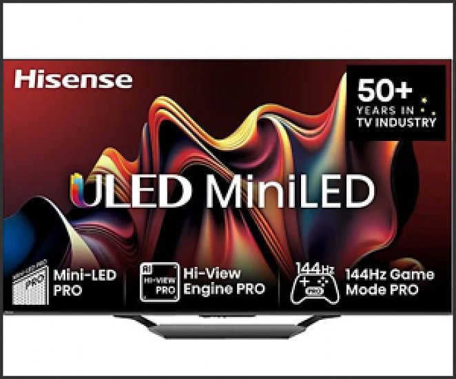 HISENSE 55U7NQ Mini LED TV (Flat, 55 Zoll / 139 cm, UHD 4K, SMART TV)