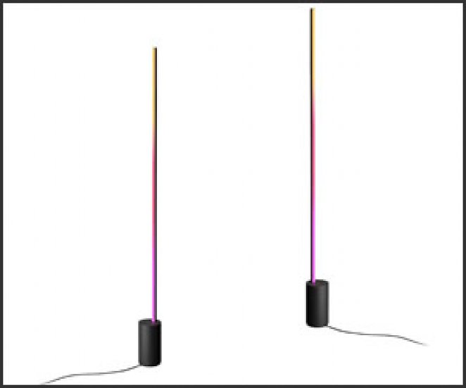Philips Hue Gradient Signe Stehleuchte schwarz, 2er Pack