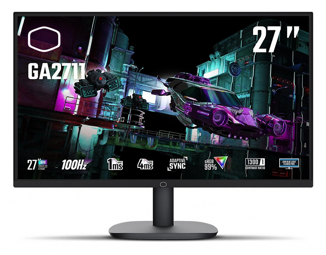 Cooler Master GA2711, 27 Zoll, 2.560 × 1.440, IPS, 100 Hz, 2× HDMI 2.0, 1× DP 1.4