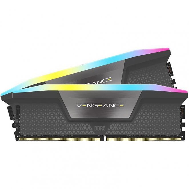 Corsair Vengeance RGB grau DIMM Kit 32GB, DDR5-6000, CL30-36-36-76