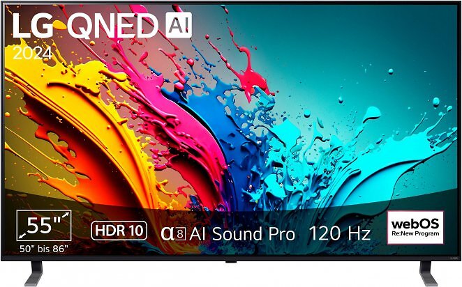 LG 55QNED85T6C QNED-Fernseher, 120 Hz, 4K, Dolby Vision