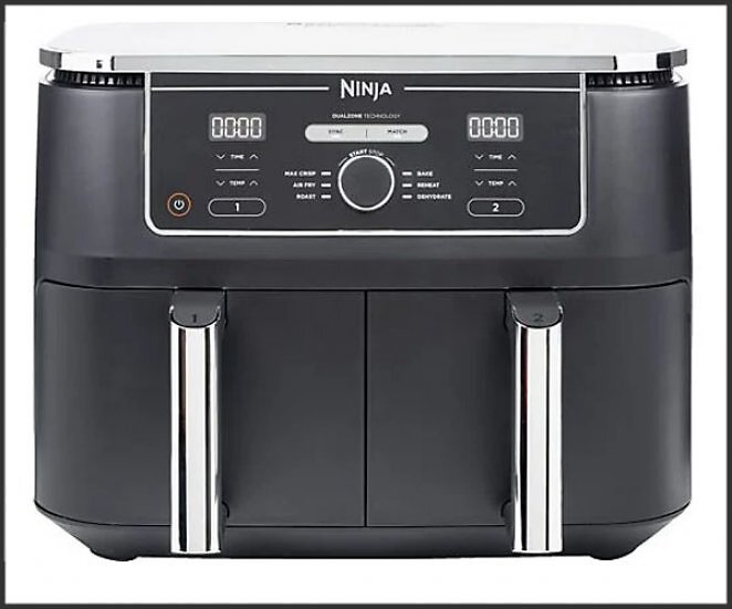 NINJA AF400EU Foodi Max Dual Zone Heißluftfritteuse 2470 Watt Schwarz