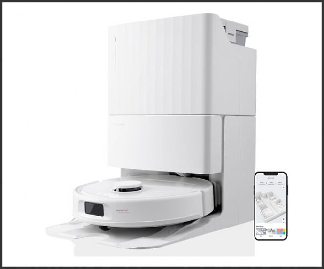 Roborock QrevoS Saugroboter mit Saugleistung von 7000Pa, PreciSense® LiDAR Navigation, 45 dB(A) leises Trocknen, Alexa