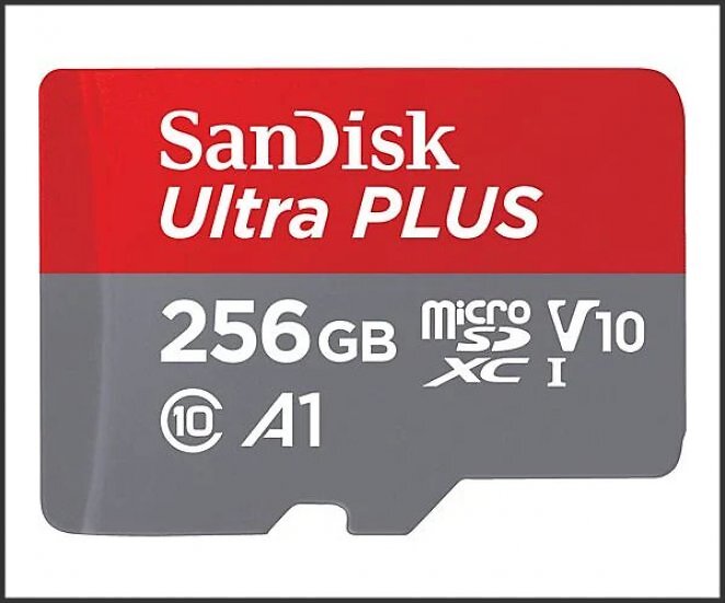 SANDISK Ultra® PLUS microSDXC™‐UHS‐I‐Karte, Micro-SDXC Speicherkarte, 256 GB, 160 MB/s (kompatibel mit Nintendo Switch)