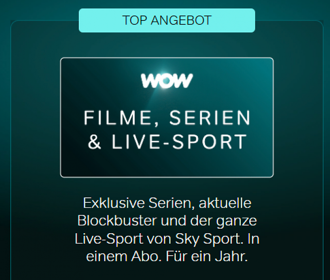 Wow Komplett (Filme, Serien + Live-Sport)