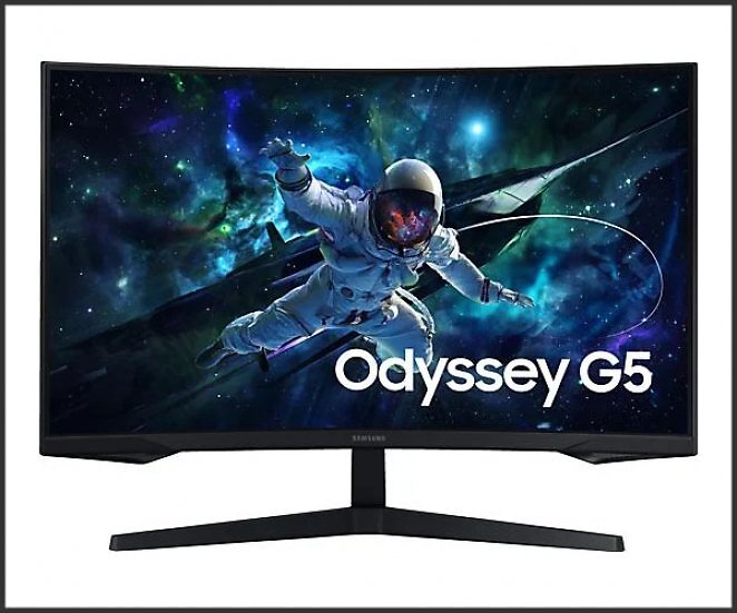 SAMSUNG Odyssey G55C S32CG554EU 32 Zoll WQHD Gaming Monitor (1 ms Reaktionszeit, 165 Hz)
