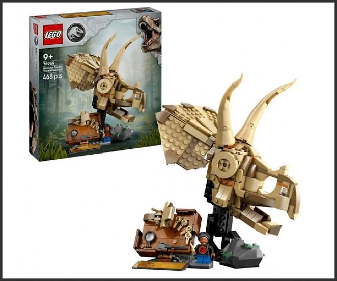 LEGO 76969 Jurassic World Dinosaurier-Fossilien: Triceratops-Schädel, Konstruktionsspielzeug