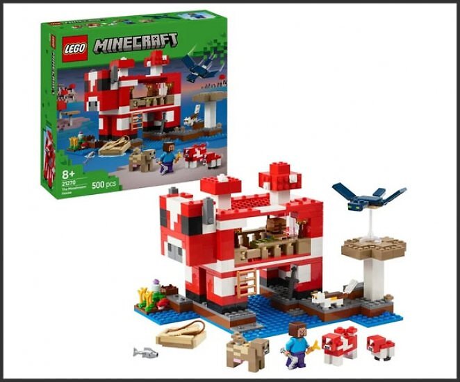 LEGO 21270 Minecraft Das Pilzkuh-Haus, Konstruktionsspielzeug