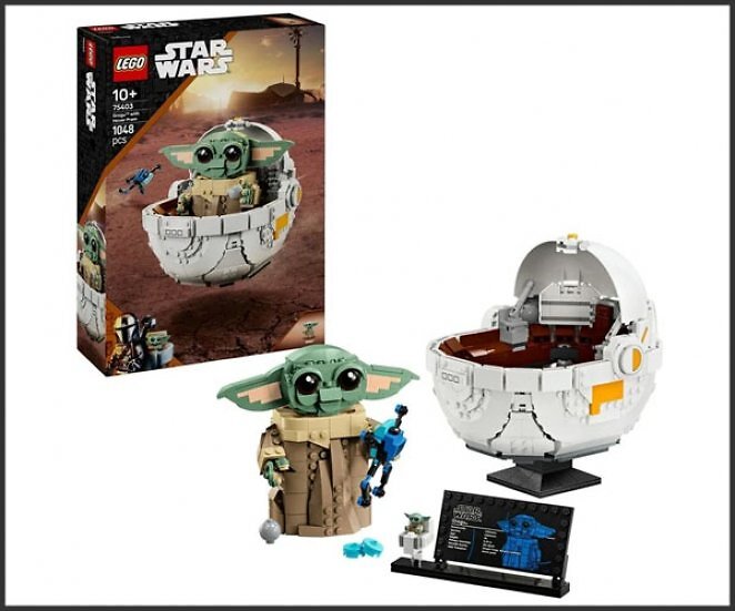 LEGO 75403 Star Wars Grogu in seiner Repulsorwiege, Konstruktionsspielzeug