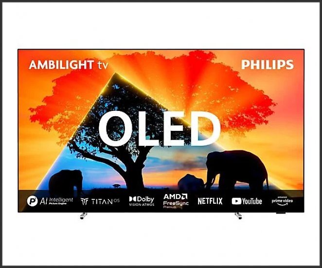 PHILIPS 48OLED759 LED Ambilight TV (Flat, 48 Zoll / 121 cm, OLED 4K, SMART TV, Ambilight, Titan OS)