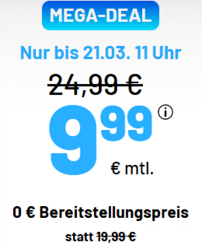 30 GiByte Allnet-Flat 5G/4G LTE (monatlich kündbar!)