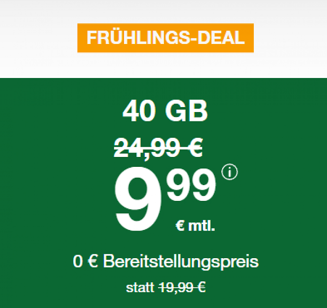 40 GiByte Allnet-Flat mit 5G/4G LTE