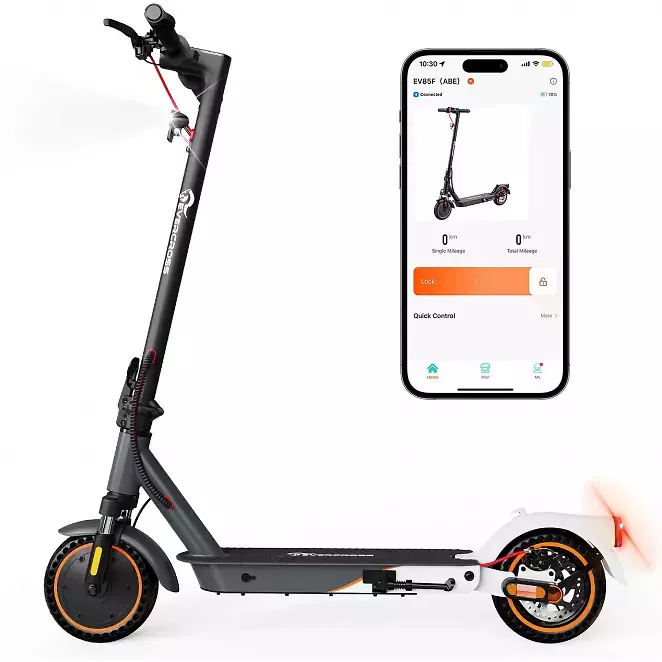 EVERCROSS TECH EV85F ABE Elektroroller mit Straßenzulassung E-Scooter E-Roller (8,5 Zoll, Grau-Orange)